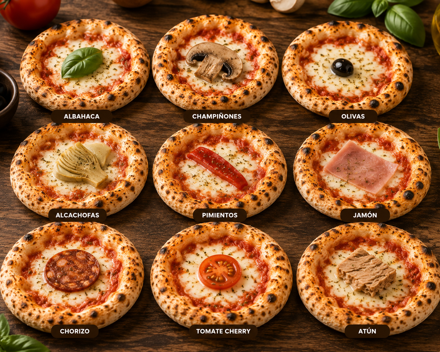 Mini Pizza con 1 ingrediente